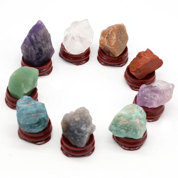 

jewelry pouches, bags natural stone decoration reiki healing gem with base artificial ornament lucky gift bed-room garden office desk orname, Pink;blue