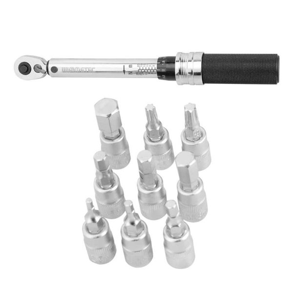 

hand tools 1/4" dr 1-25nm mini adjustable bike torque wrench set bicycle fixing kit ratchet mechanical spanner manual wrenches