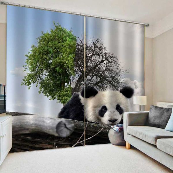 

curtain & drapes luxury blackout 3d window curtains for living room bedroom animal 2 panel print