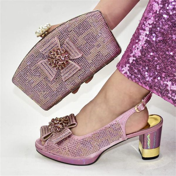 

dress shoes nigerian heels and matching bag for party elegant african style set size 37-42 df-812 9rb9, Black