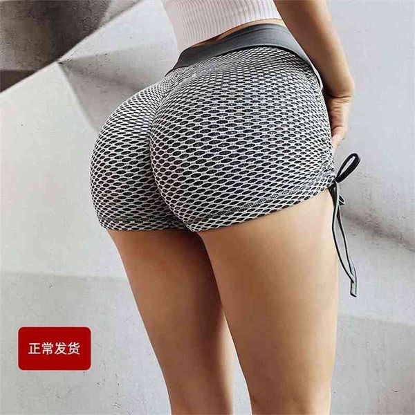 

bubble peach hip pants women's high waist elastic tights running yoga pants, Black