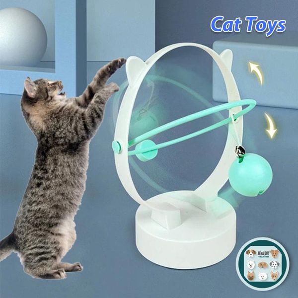 

cat toys toy automatic electric teaser bite feather balls tumblers smart swing interactive training pet