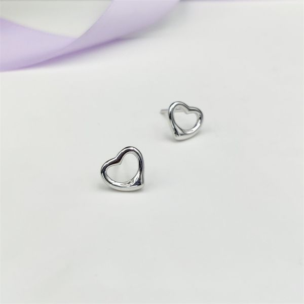 

s925 backs sterling silver heart earrings, classic fashion, jewelry, birthday gift
