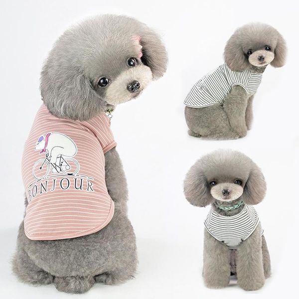 

cute print pet dog clothes summer puppy clothing for small dogs chihuahua yorkshire shirts soft cotton cat vest tshirt shirt apparel