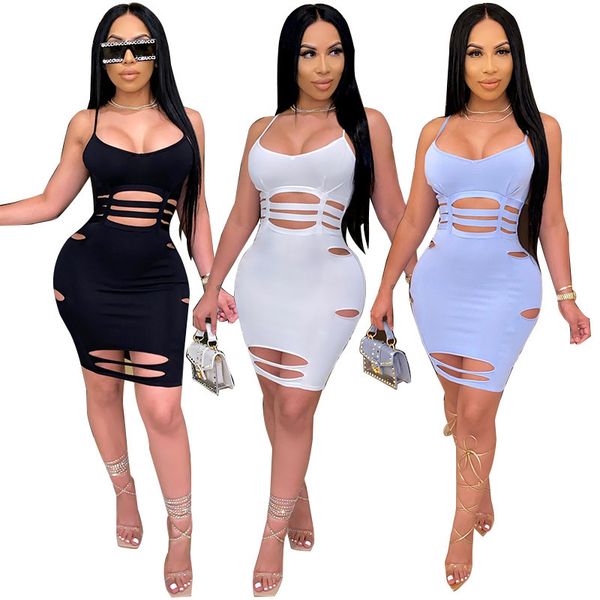 

boutique dress 8559 2021 cut burnt out solid pleated suspender, Black;gray