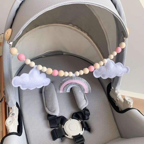 

decorative objects & figurines wood teether baby bed hanging rattles toy pram clip chain bird elephant shape crochet beads bracelet rattle