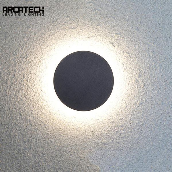 

outdoor wall lamps 12w round led light waterproof ip65 porch garden indoor living room decorated lamp at-11