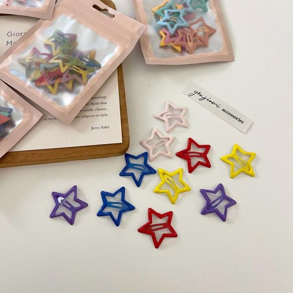 

hair accessories 10 women girls cute colorful star shape hairpins sweet clips barrettes slid clip fashion girl headwear