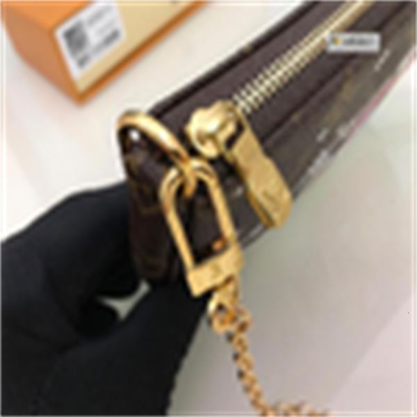 

designer luxury pp08 m58010 chain personality coin purse women real leather long wallet chain wallets compact purse clutches evening brand k, Red;black