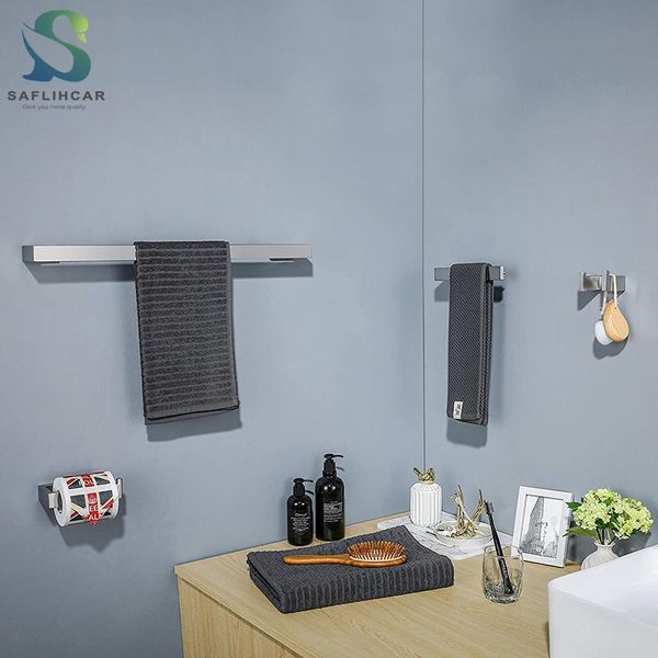 

towel racks brushed nickel 4-piece bathroom rack stainless steel wall-mounted bath multifunction