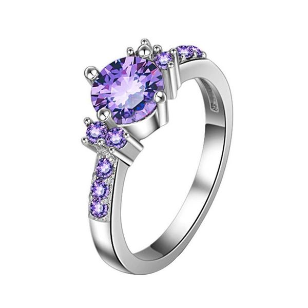 

wedding rings 2021 luxury women faux inlaid finger ring engagement party jewelry decor accessory gift for, Slivery;golden