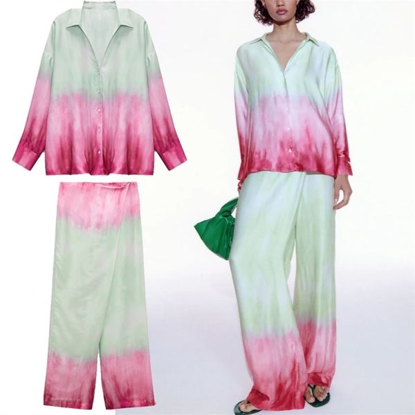 

summer tie dye shirt women long sleeve vintage blouses fashion button up loose woman elegant blusas mujer 210524, White