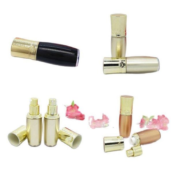 

storage bottles & jars 30ml red/black/gold/dark gold acrylic bottle for serum/lotion/ foundation/emulsion plastic cosmetic packing