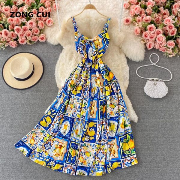 

casual dresses women print long spaghetti strap dress 2022 summer ladies off shoulder high waist retro elegant big swing beach boho, Black;gray
