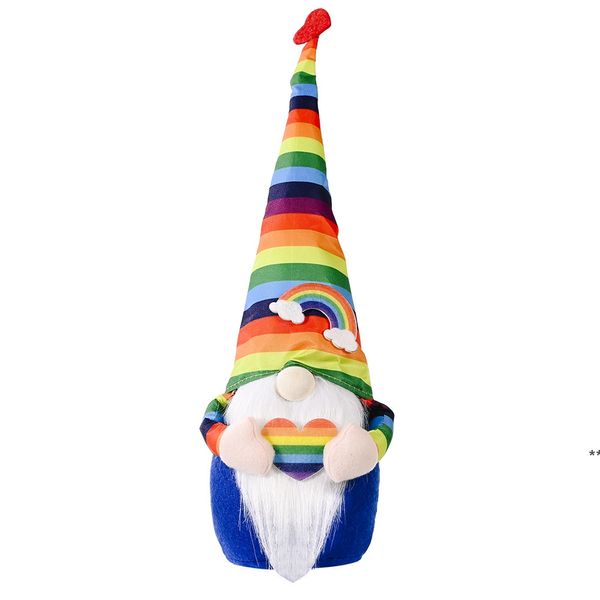 NewParty suprimentos arco-íris gnomo colorido pelúcia gay lésbica boneca escandinavo tomte nisse casa casa cozinha decoração zze10771