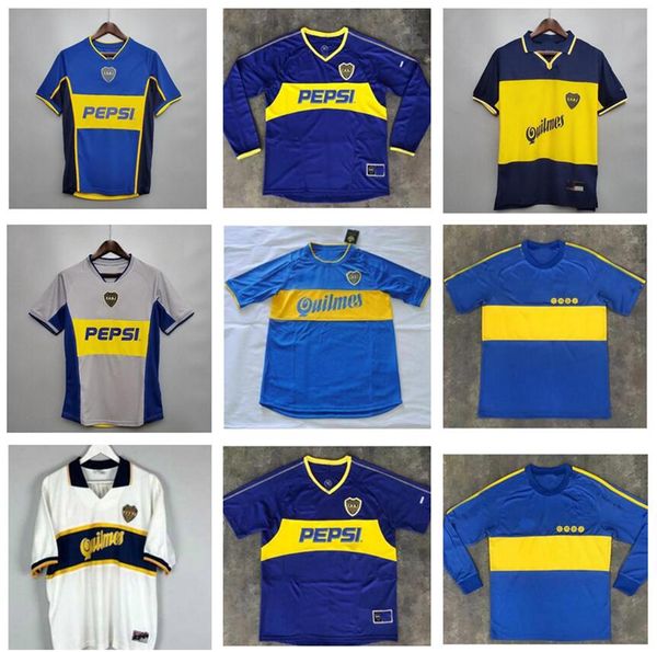 

97 98 boca juniors retro soccer jersey maradona roman caniggia 02 palermo football shirts maillot camiseta de futbol 05 01, Black;yellow