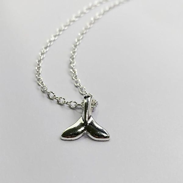 

pendant necklaces mermaid fish tail necklace choker silver plated dolphin for women jewelry & pendants charms jewellery