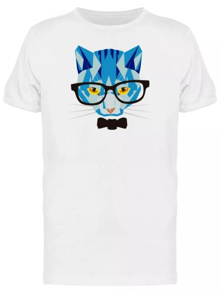 

Blue Hipster Polygonal Cat Men's Tee -Image by Shutterstock, White;black