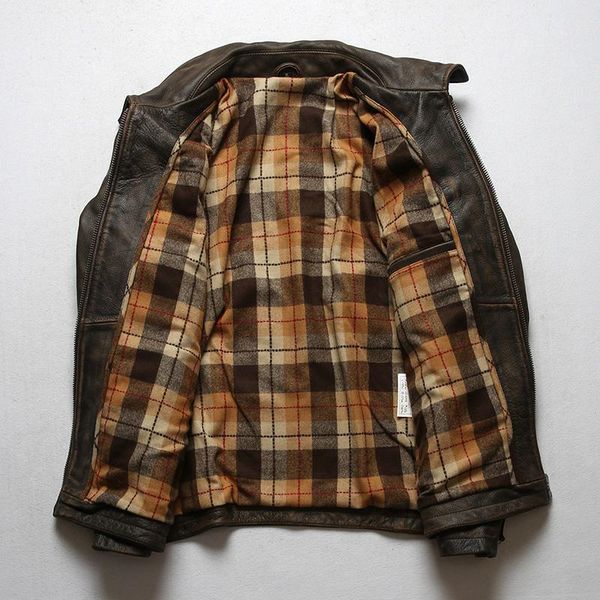 

men's jackets red 2021 super offer read description asian size genuine cow skin leather coat mens cowhide casual jacket, Black;brown