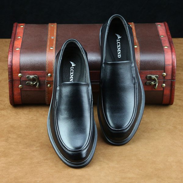 

formal leather shoes men's busins office breathable, Black