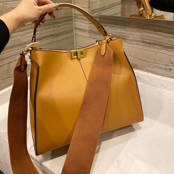 

women luxurys handbag zipper purse genuine leather designers lady shop tote bag classic spin lock removable wide shoulder strap designers ha