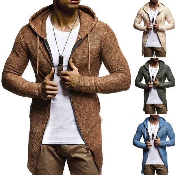 

sweaters zogaa men's sweater slim fit cardigan long sleeve winter knit hooded jacket hip hop streetwear man's sweaters1 01t2, White;black
