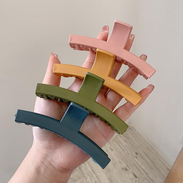 

hair accessories big clamps fashion female clips women crab styling clip large head wear girl accessory headdress, Slivery;white