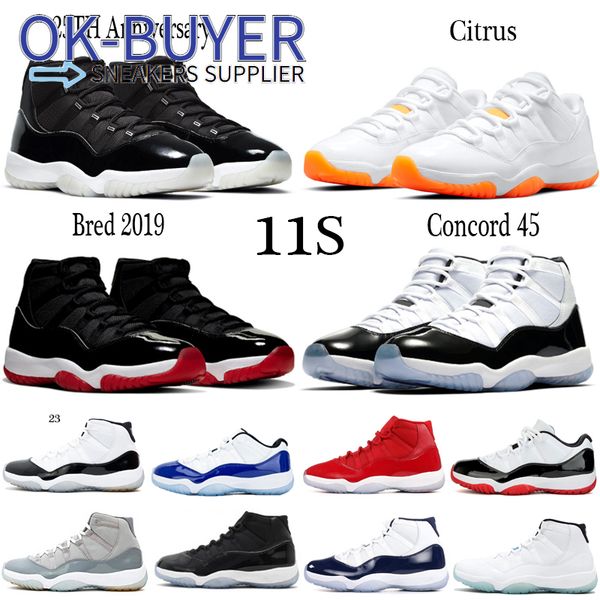 

bred 11s basketball shoes concord high 45 23 citrus platinum tint cap and gown gamma blue unc space jam mens trainers 5.5-13