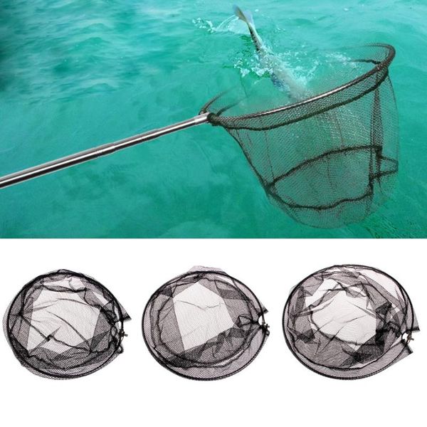 

fishing accessories stainless steel frame folding nets brail head round mesh