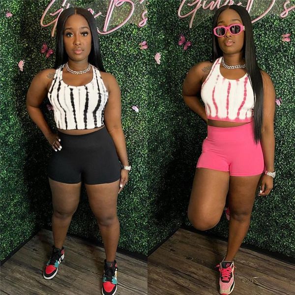 

women's tracksuits o neck sleeveless shorts set two 2 piece tracksuit outfit summer female crop and, Gray