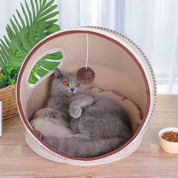 

cat beds & furniture super cute soft bed four seasons nest with mat hair ball pet products for mini puppy dog comfortable