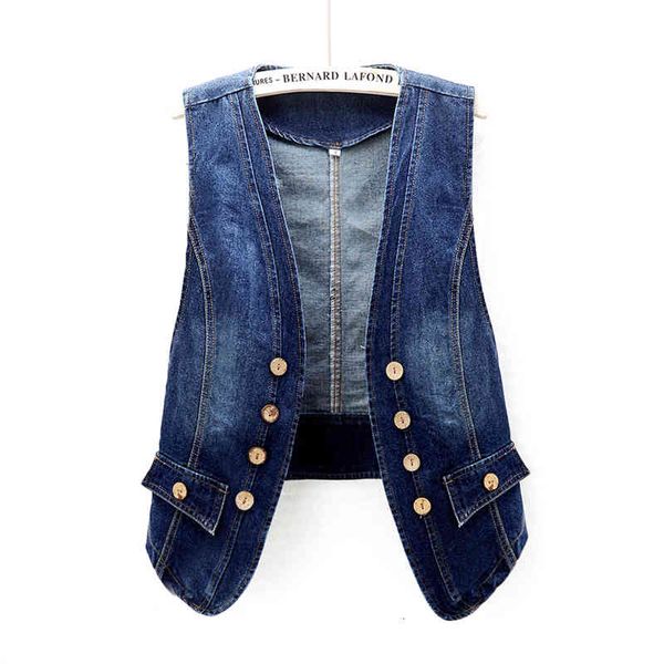 

jackets women sleeveless denim jackets vests spring autumn all match female casual jean waistcoat jc251, Black;brown