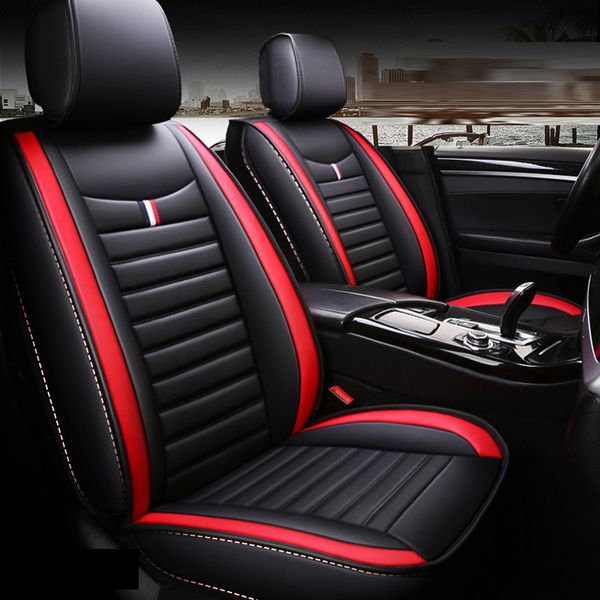 

cover pu leather car seat cushion not moves universal auto accessories covers black/red non-slide for lada vesta e1 x30