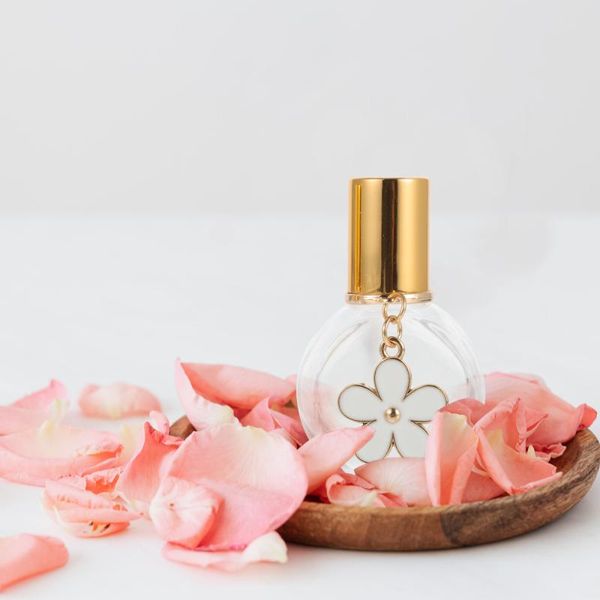 

storage bottles & jars 2pcs perfume glass roll on refillable diffuser container