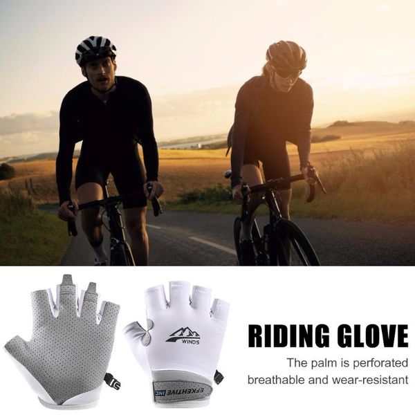 

cycling gloves half finger breathable summer sports sunscreen road bike mtb bicycle accessories, Black