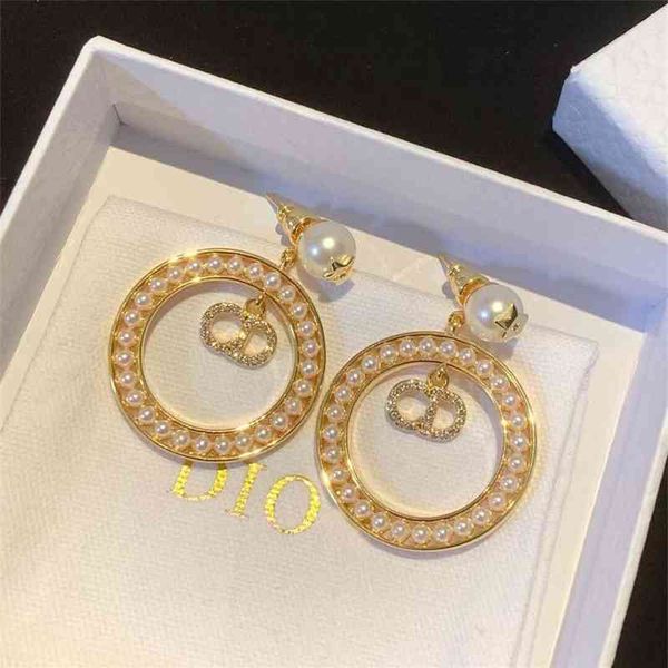 

75% off outlet online 2021 new ring with pearl earrings m332, Golden;silver
