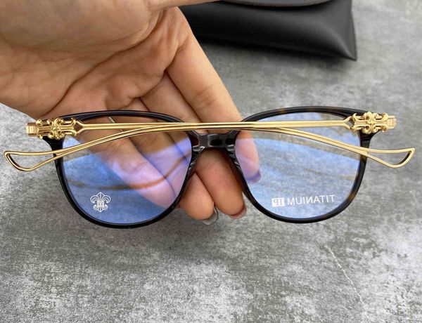 

factory outlet crosin tultra light pure titanium plate transparent frame plain face myopic flat lenses for men and women, White;black