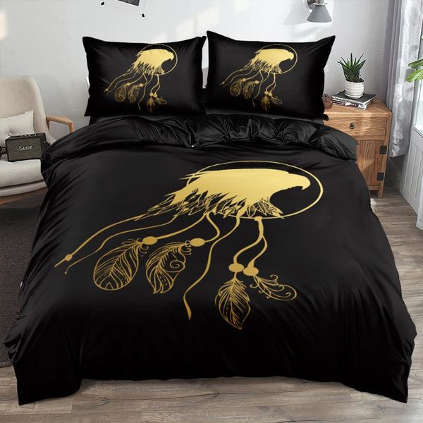 

bedding sets 3d bohemian custom beddings pillow shames comforter covers linens bed set king  full twin size black
