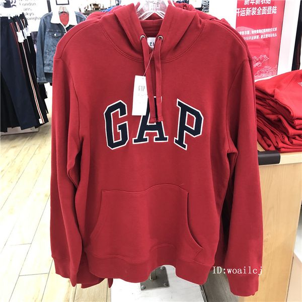 

brand hoodie gap counter men's spring and autumn sweater classic coat head hooded terry 444145, Black