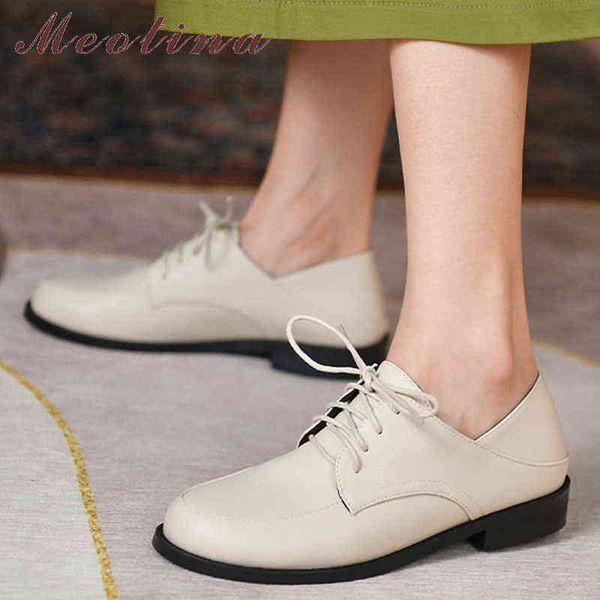 

meotina women's synthetic fur flat shoes with lace and round head beige 43 spring summer 2 9, Black