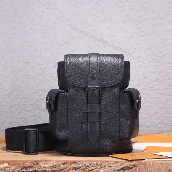 10A L Tasche Herrenmode Rucksack Stil Flip Große Kapazität Geschäftsreisen Designer Handtasche Cross Body One Shoulder Luxus Christopher Seitentasche Trend Spring L083