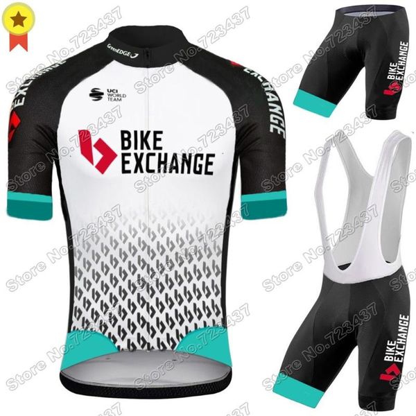 Team Bike Exchange Maglia da ciclismo Set Abbigliamento da uomo Summer Race Road Top Suit Pantaloncini da bicicletta MTB Maillot Racing Sets