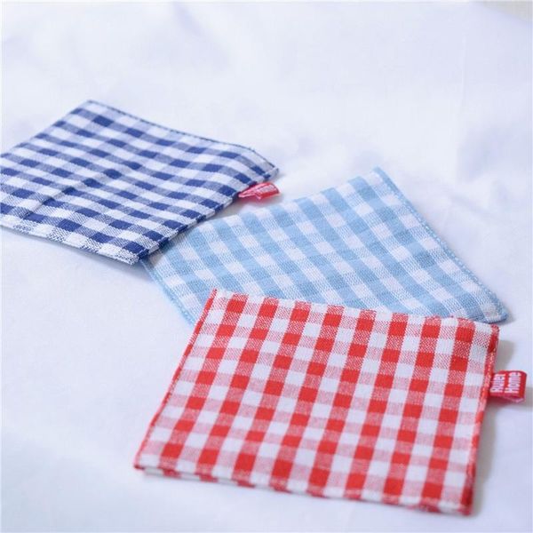 

mats & pads coas placemats for table cotton linenter mat plaid fabric anti-skid heat insulation cup tea mug
