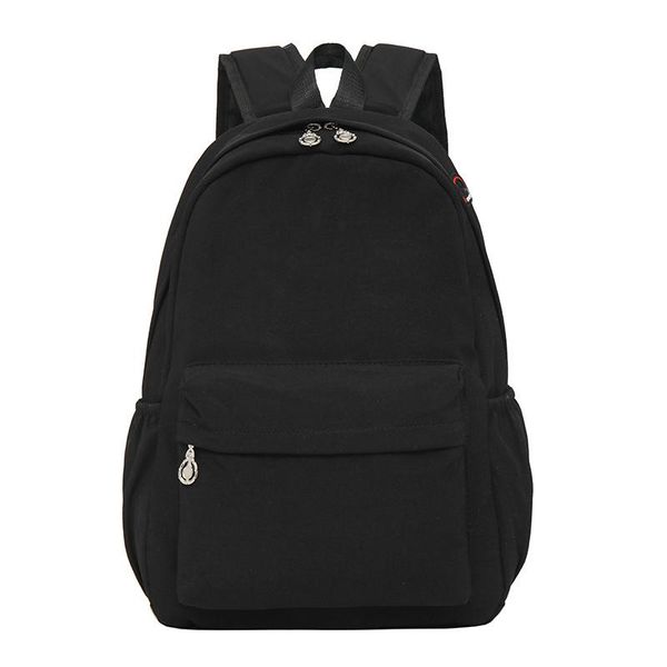 

backpack fashion women's bag korean version of the junior high school girls shoulder backpacks solid color waterproof canvas bags