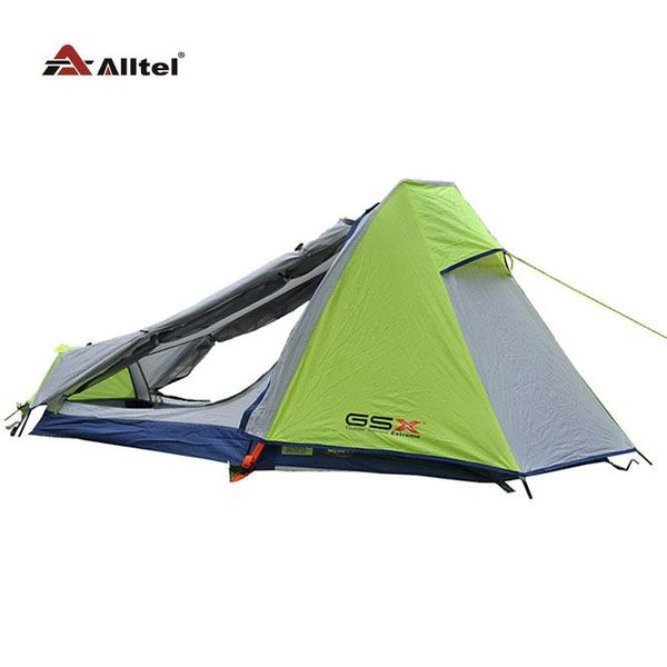 

lightweight outdoor camping tent single aluminum pole double layer professional field through the hiking equipment tents and shelters
