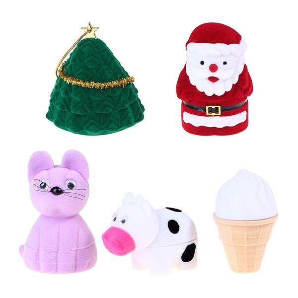 

jewelry pouches, bags 1pcs red santa claus box decorative portable creative organizer for nacklace gifts display valentine's day gift, Pink;blue