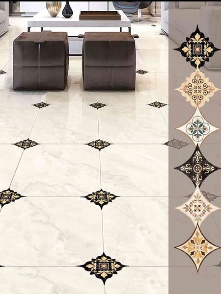 

creative self adhesive pvc ceramic tile stickers waterproof wall sticker art diagonal home decor kitchen 21 piece