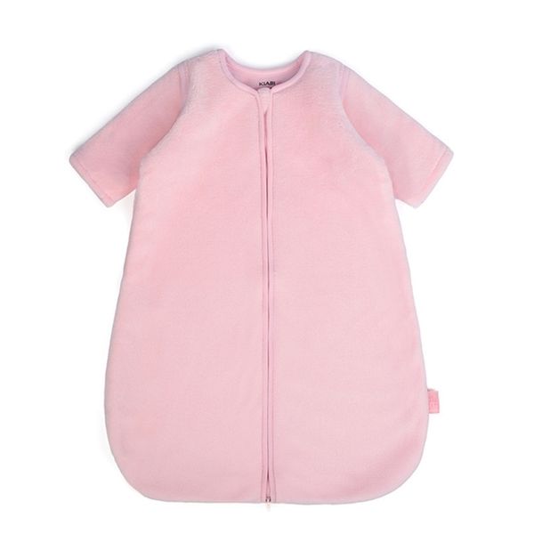 Coral Velvet Baby Sleeping Bag Съемный рукав Sleepsack для детей зимний теплый сон мешковины антикровь стеганые ворота 211101