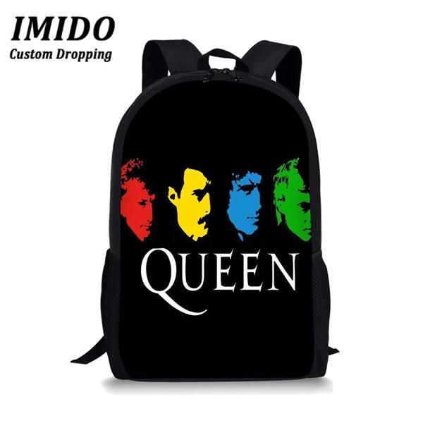 

backpack lalin rock the queen band students school bag for boys teenagers travel package shopping shoulder women mochila