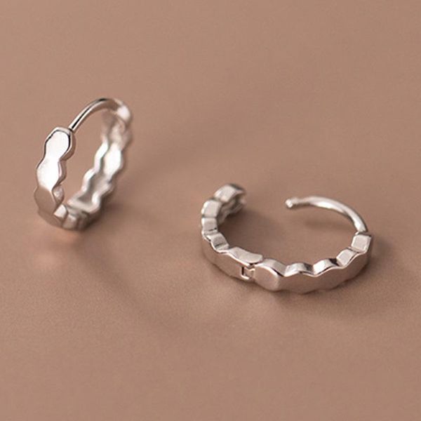 

hoop & huggie simple korean fashion small round circle earrings for women 925 sterling silver geometric ear hoops jewelry gift, Golden;silver